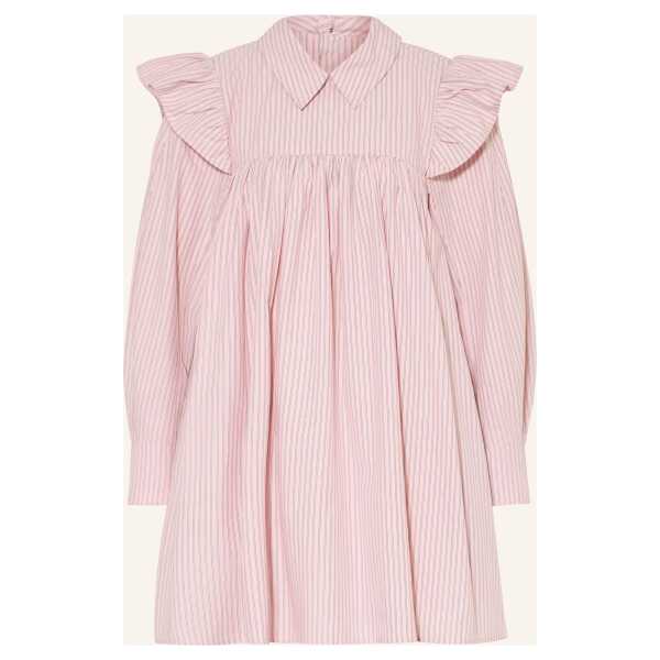 Ganni Kleid Mit Rüschen rosa