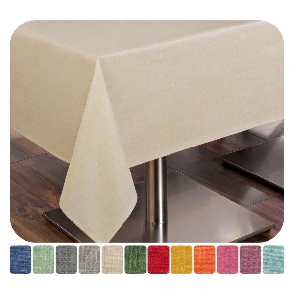 Beautex Tischdecke Tischdecke Tischläufer Leinen Struktur aus Baumwolle abwischbar (1-tlg)