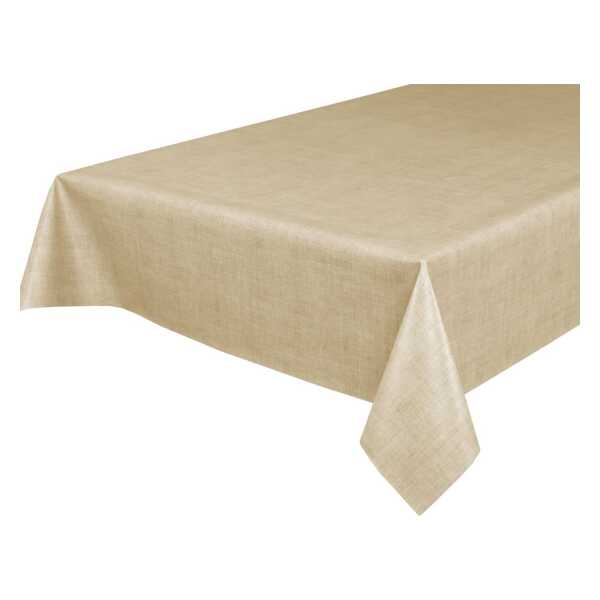 Beautex Tischdecke Wachstuchtischdecke, Leinen beige, abwischbar Wachstuch Tischdecke (1-tlg)