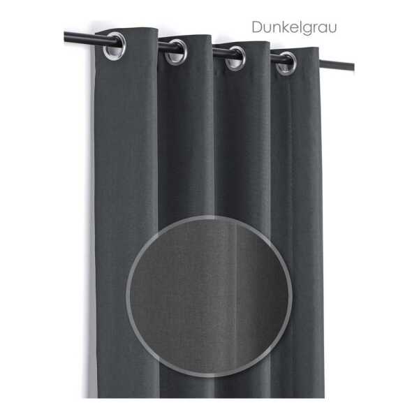Beautex Vorhang Leinen Optik Brilliant Ösenvorhang, Gardine mit Ösen 140x245 cm (1 St), Ösen, blickdicht
