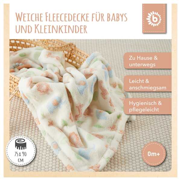Bieco Babydecke Zoo Tiere - ab Geburt