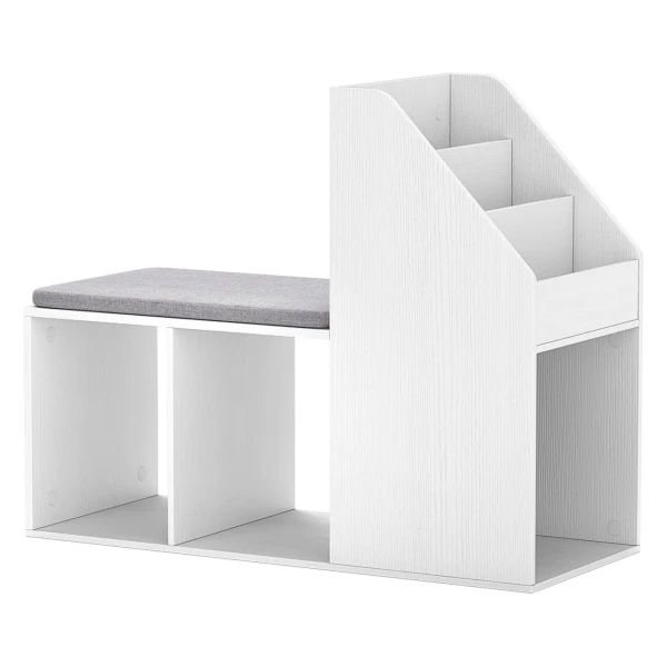 Costway Schuhbank mit Sitzfläche und Seitlichem Stauraum Weiß