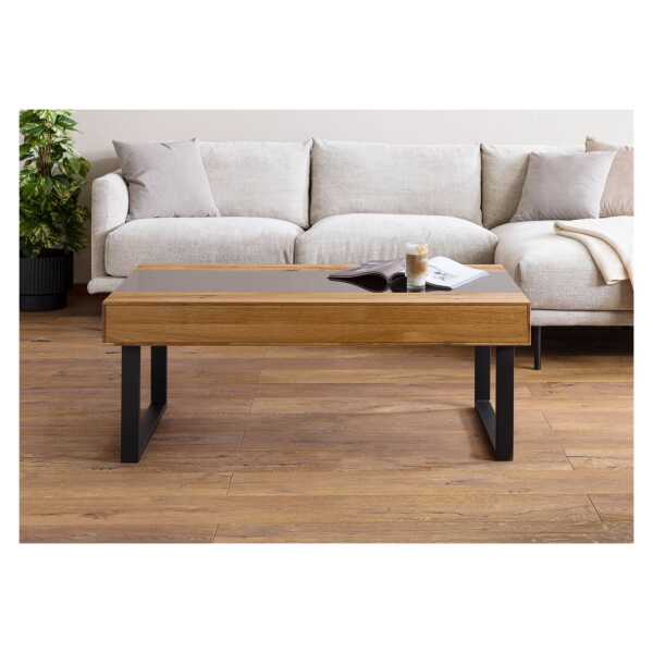 Couchtisch Wildeiche 120x65x45 natur geölt LINDAU #01