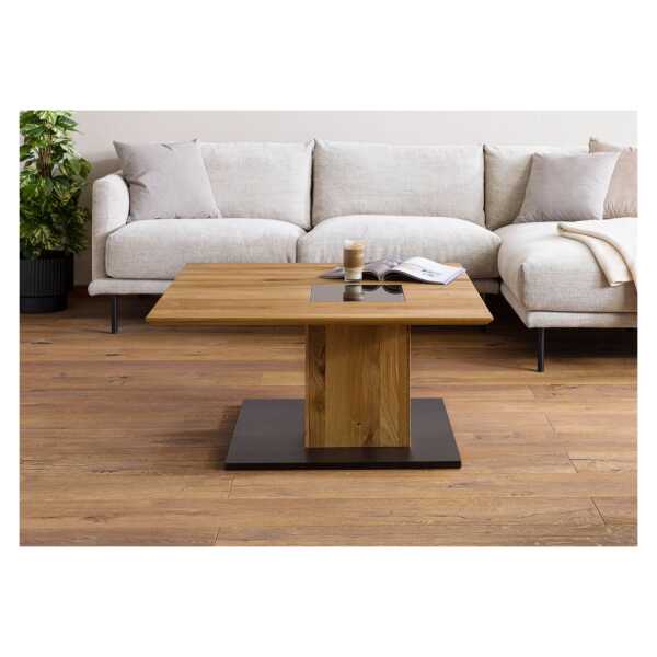 Couchtisch Wildeiche 95x95x45 natur geölt LINDAU #03