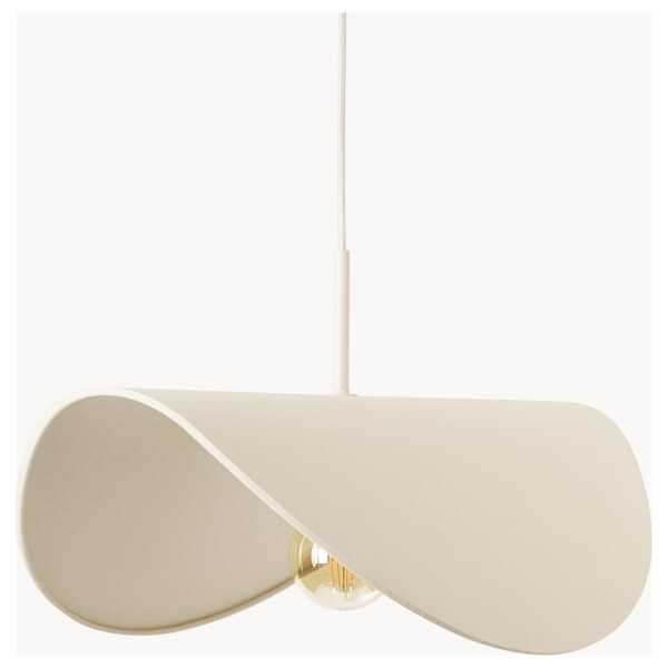Design-Pendelleuchte Kenzie aus Leinen
