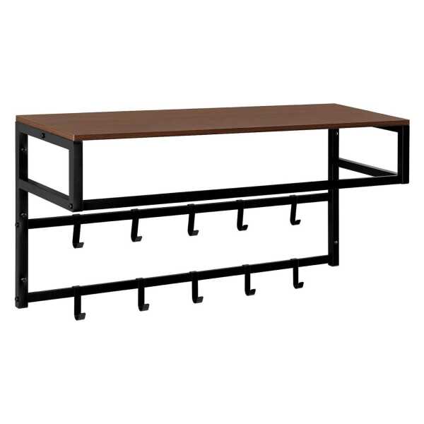 EUGAD Wandgarderobe (1 St), mit Ablage 10 Haken, 80x41x30 cm