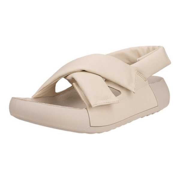 Ecco Cozmo Croos (Vollnarbenleder) beige Damen Sandale