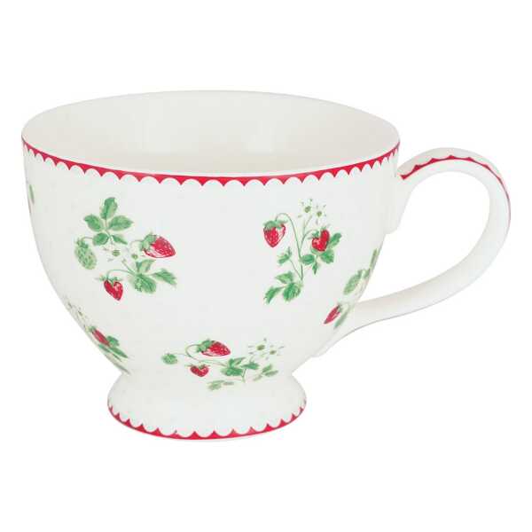 Greengate Tasse Berry Teetasse white 0,4l, Steingut