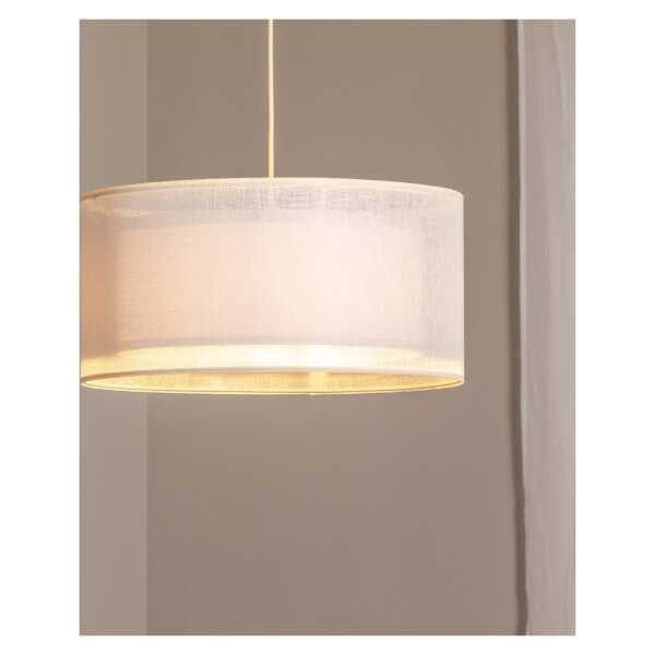 Hängeleuchte Duo Den Light, creme, Ø 50 cm, Leinen, PVC