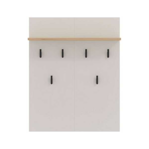 Home affaire Garderobenpaneel Belfort, Wandregal mit 6 Haken, mit Regal, Breite 66 cm, Wandgarderobe, Aufhänger, Höhe 83 cm, in Kaschmirfarbe