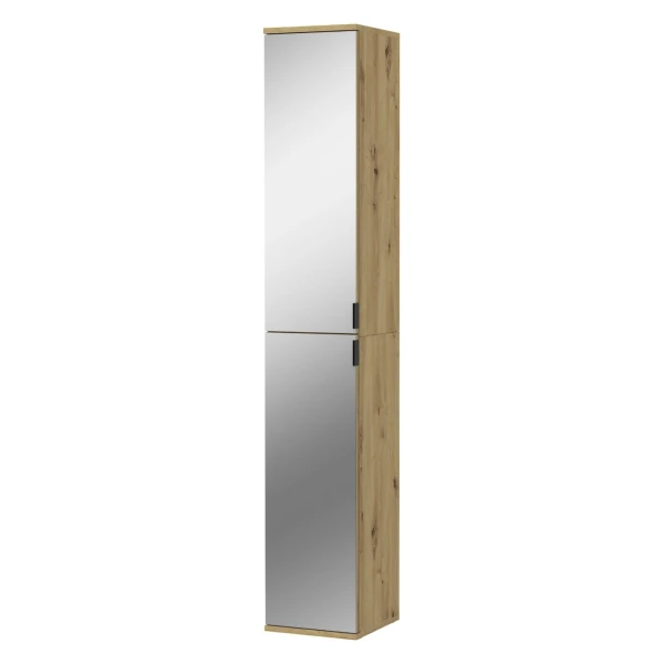 Inn.Furn Schuhschrank Eiche 30 cm mit Spiegel Line-Up