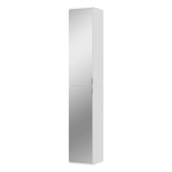 Inn.Furn Schuhschrank Weiß 30 cm 2-türig mit Spiegel SystemX