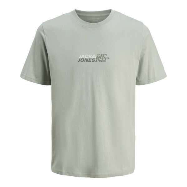 Jack & Jones Rundhalsshirt Jack&Jones XXL T-Shirt Logoprint JCOTARMAC hellgrün