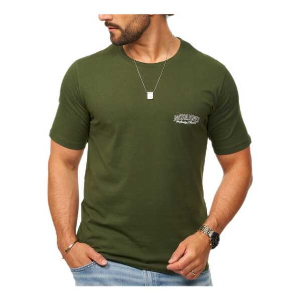 Jack & Jones T-Shirt ETERNITY TEE CREW NECK MIT RUNDHALSAUSSCHNITT Herren Kurzarm Shirt aus Baumwollstretch mit Logo Details Regular-Fit