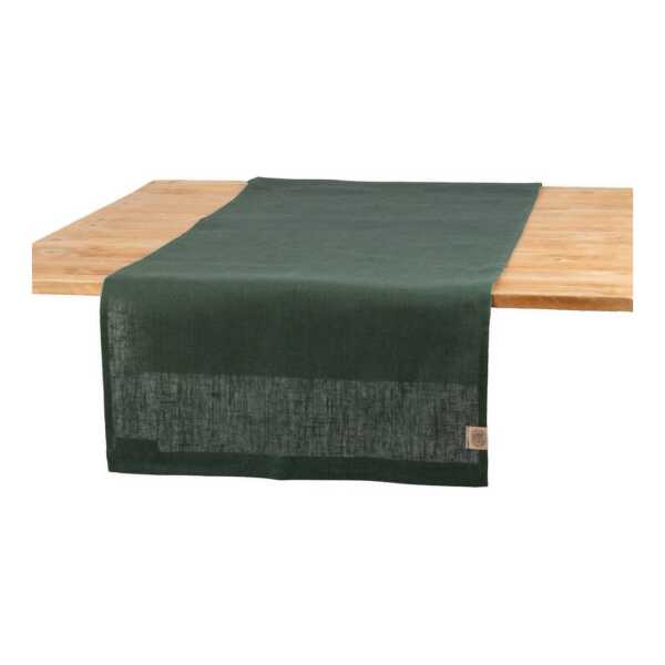 KARDELEN Tischläufer Tischläufer Erik 100% Leinen 47x150cm grün