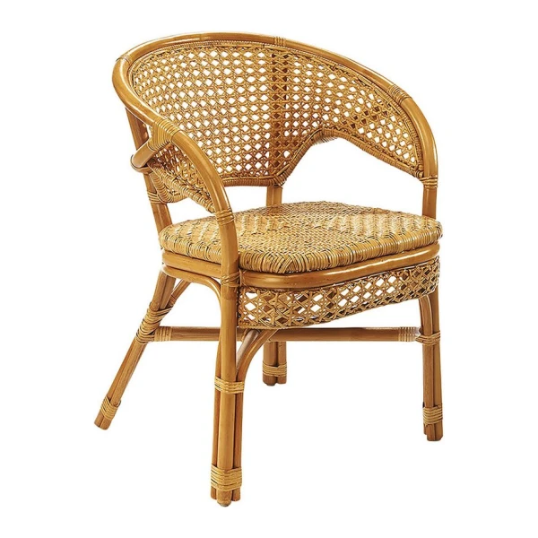Kobolo Rattanstuhl Stuhl Sessel -NIMES- mit Wiener Geflecht (aus Rattan)