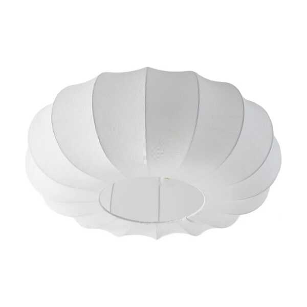 Lindby - Helin Deckenleuchte, weiß, Ø 60 cm, Textil, 3 x E27