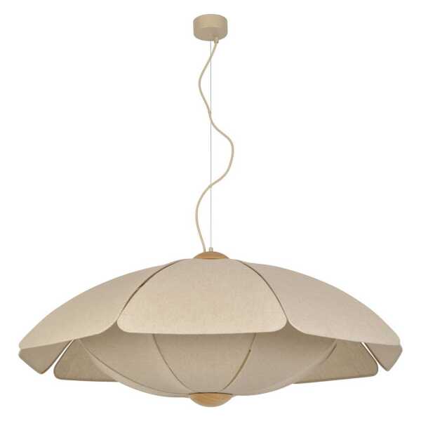 MARKET SET Hängelampe Coquillage, 110 cm cremefarben, Leinen