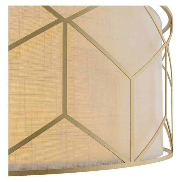 Maytoni Hängeleuchte Messina, Ø 45 cm, beige, Leinen