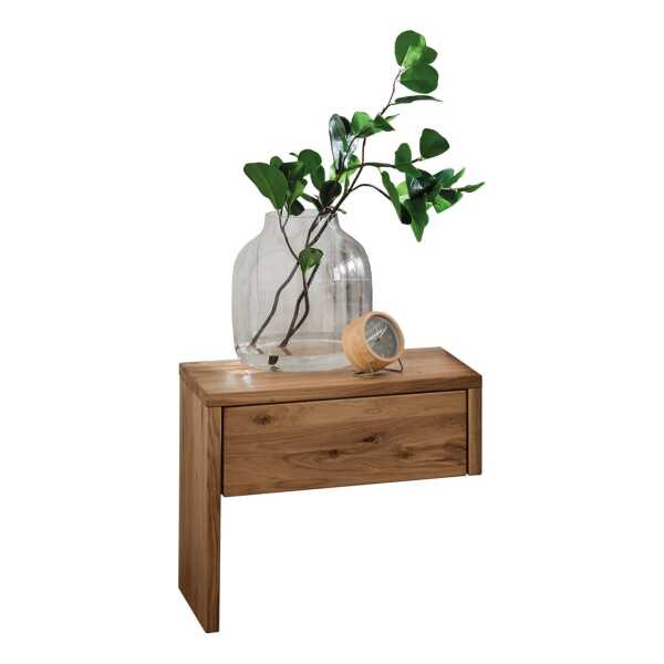 Nachttisch "Belluno" | H45xB50xT34 cm | Massivholz | Wildeiche | für die linke Bettseite | Manufakturqualität