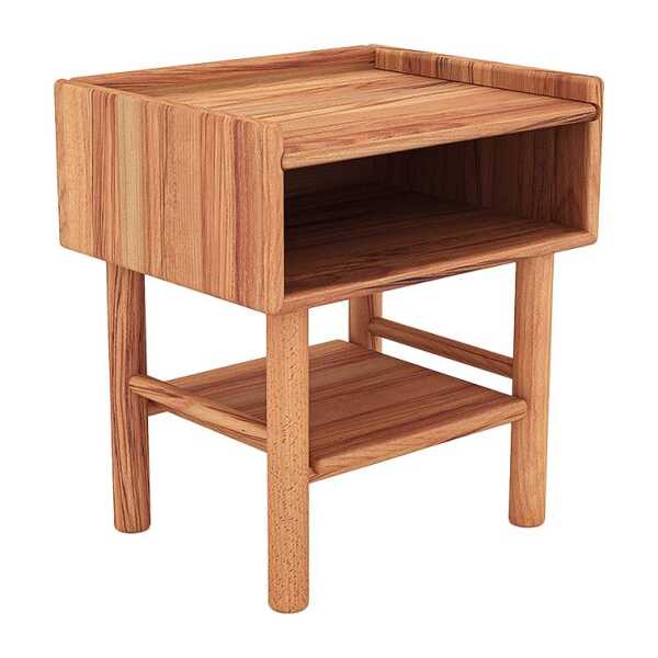 Nachttisch "Serea" | H55xB50xT40 cm | Massivholz | Wildeiche, geölt | Manufakturqualität | Variante: mit Schublade