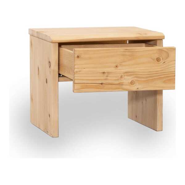 Nachttisch "Tegora" | H42xB50xT36 cm | Massivholz | Wildeiche | Manufakturqualität