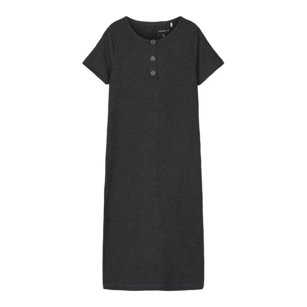 Name It A-Linien-Kleid Name It kurzarm Midikleid im Ripp-Design