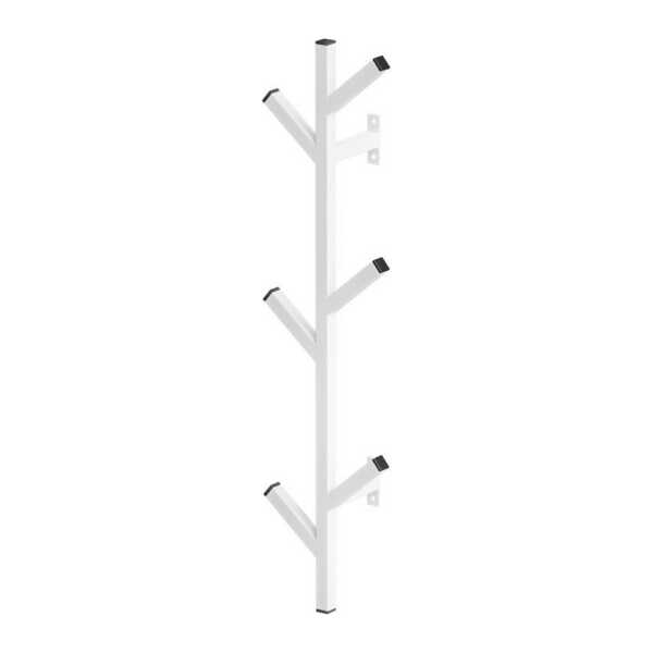 QLS Wandgarderobe aus Stahl - 80,5 cm, 6 Haken, inkl. Montageset, Perfekt für kleine Räume