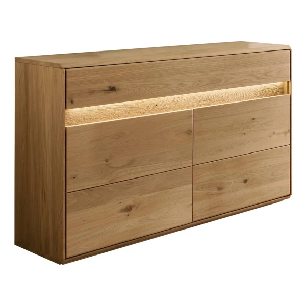 Sideboard "Bassano" | Massivholz | Wildeiche | vegan | Manufakturqualität
