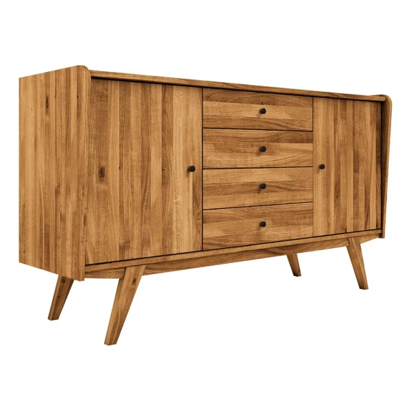 Sideboard "Lasala" | Massivholz | Wildeiche | Manufakturqualität