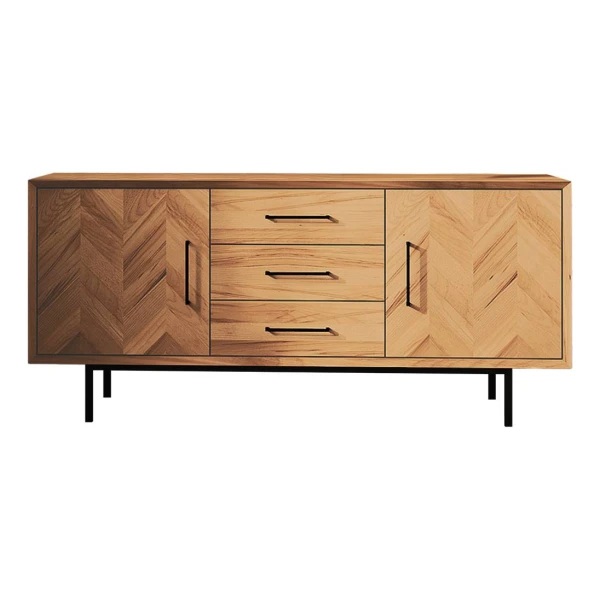 Sideboard "Parquetta" | Massivholz | Wildeiche | Manufakturqualität
