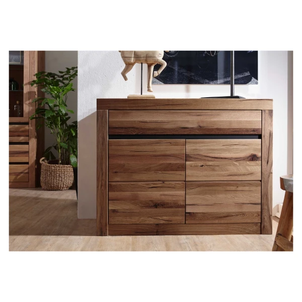 Sideboard Wildeiche / Zerreiche 108x43x80 braun geölt MONTREUX #350
