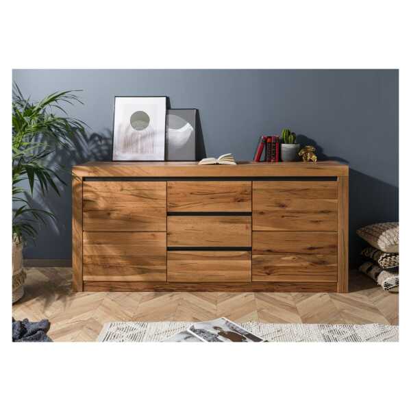 Sideboard Wildeiche / Zerreiche 185x43x80 natur geölt MONTREUX #155