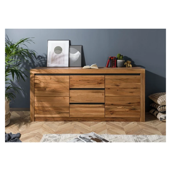 Sideboard Wildeiche / Zerreiche 185x43x80 natur geölt MONTREUX #155