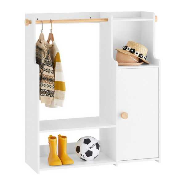 SoBuy Kinderkleiderschrank KMB110 Kindergarderobe Kleiderschrank Kinder Kleiderständer Kinderregal