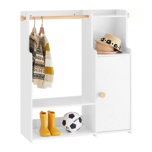 SoBuy Kinderkleiderschrank KMB110 Kindergarderobe Kleiderschrank Kinder Kleiderständer Kinderregal
