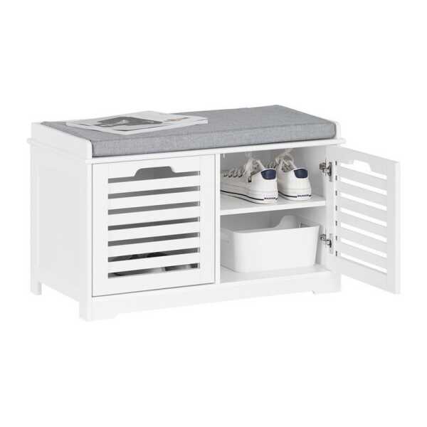 SoBuy Schuhbank FSR23-II, Sitzbank mit Stauraum Dielenbank Sitzkommode Schuhregal Garderobenbank