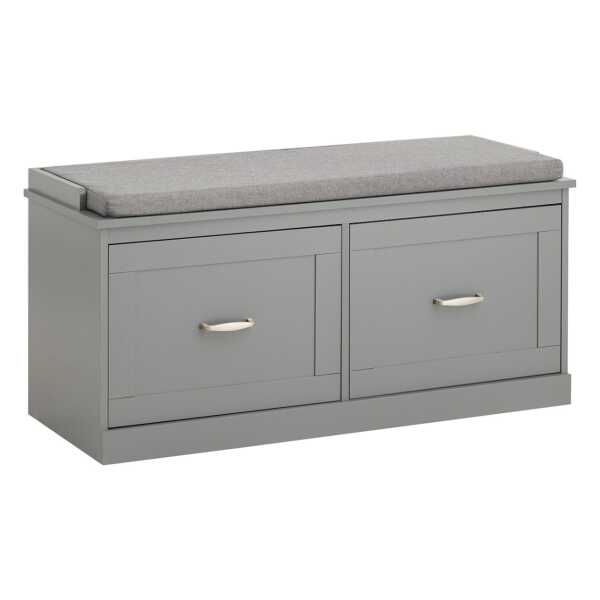 SoBuy Schuhbank mit Sitzfläche und 4 Fächern MDF Grau FSR131-HG