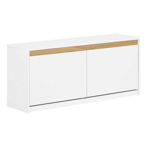 SoBuy Schuhkipper Schuhbank Garderobenbank Sitzbank mit Stauraum Weiß FSR171-W
