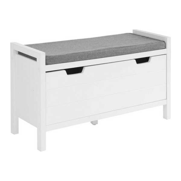 SoBuy Sitzbank FSR97, Schuhschrank mit Sitzbank, Schuhbank mit Sitzkissen, mit Sitzkissen Schuhbank mit Stauraum Schuhkipper Truhenbank