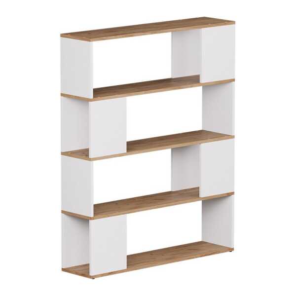 Vicco Raumteiler Eneos, Weiß/Goldkraft Eiche, 100 x 124.5 cm, 1-tlg.