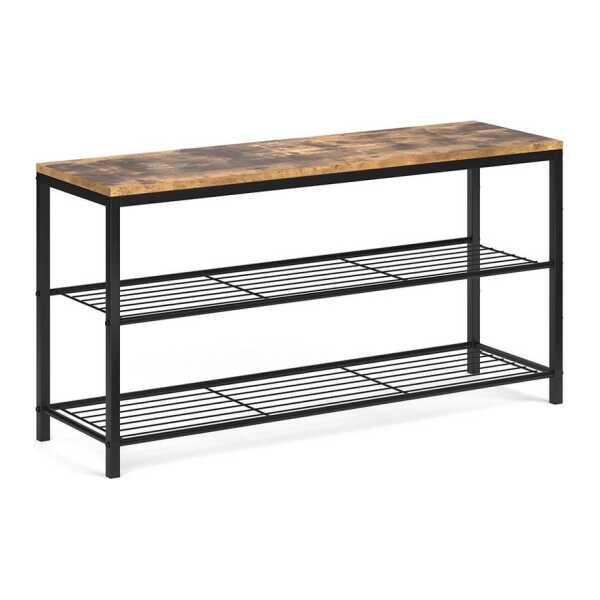Vicco Schuhbank Fyrk, Eiche rustikal/Schwarz, 100 x 51.5 cm (1-St)