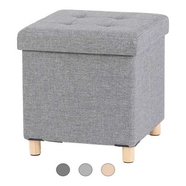 Zedelmaier Sitzhocker mit Stauraum, Schuhbank, klappbare Sitztruhe, Fußbank