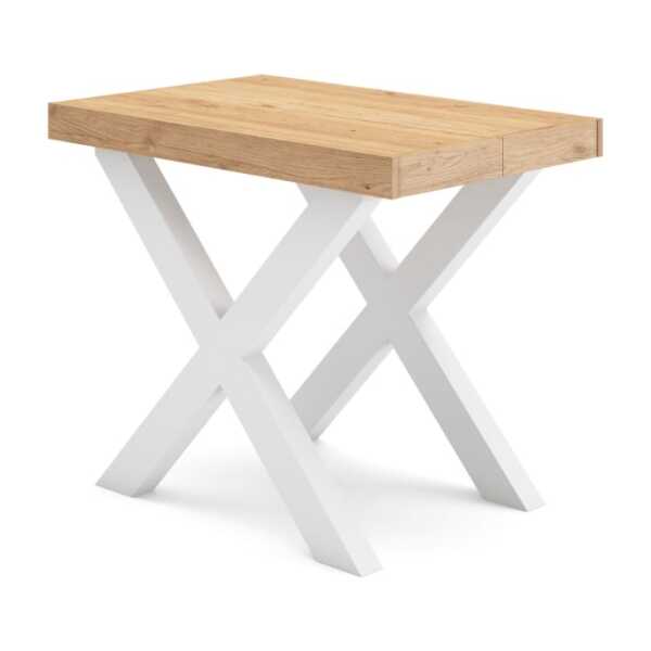 Ausziehbarer Konsolentisch Holzeffekt 302x90x73cm Eiche