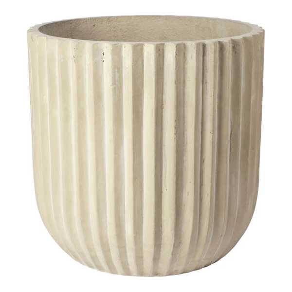 Broste Copenhagen Fiber Blumentopf Ø 50cm Antique Beige