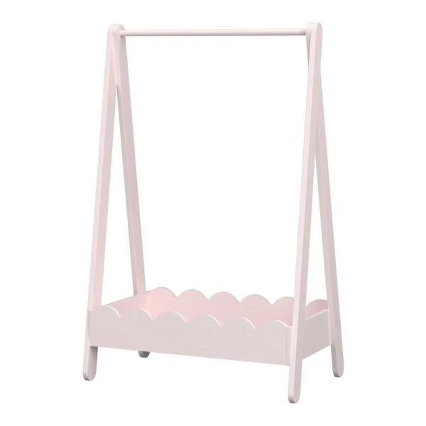 en.casa Kleiderständer, für Kinder "Vestnes" mit Kleiderstange 99x66x38 cm Cotton Candy