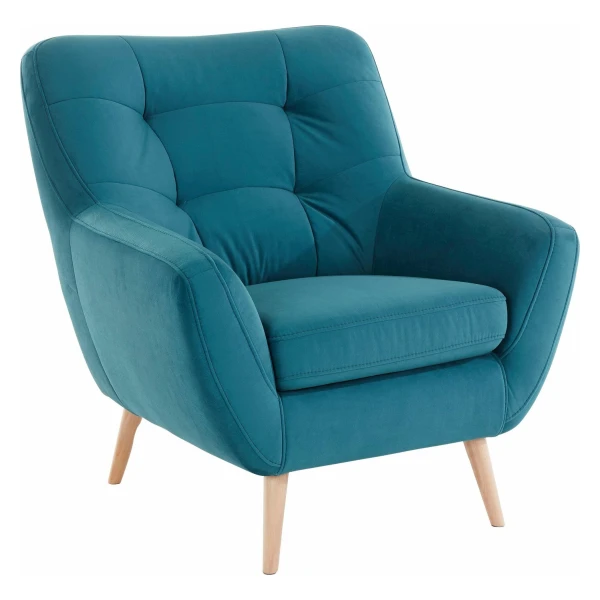 exxpo - sofa fashion Sessel Scandi, Loungesessel mit tollem Sitzkomfort, hochwertige Polsterung, bequem, hohe Holzfüße