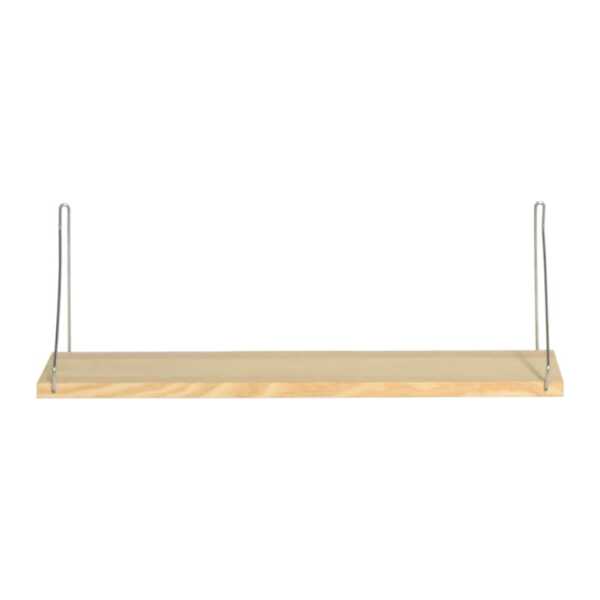 Kleines Wandregal aus Massivholz natur 90 cm Unlackiert