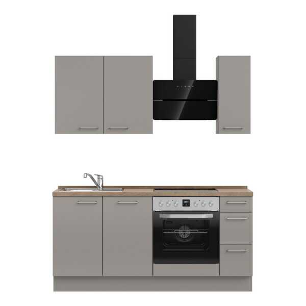 nobilia® Küchenzeile "Laser II", Ausrichtung wählbar, Breite 180 cm, vormontiert, wahlw. mit unterschiedlichen E-Geräten-Sets