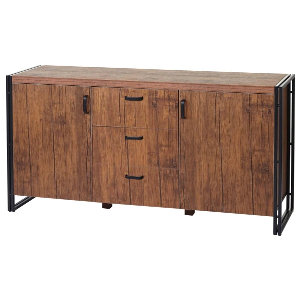 MCW SIDEBOARD Wildeiche, Schwarz